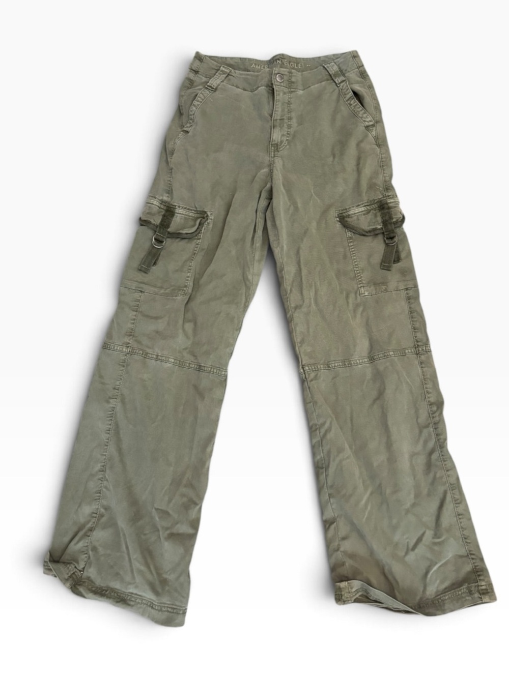 American Eagle 1977 Olive Green Cargo Pants -Wide Leg-Size 0